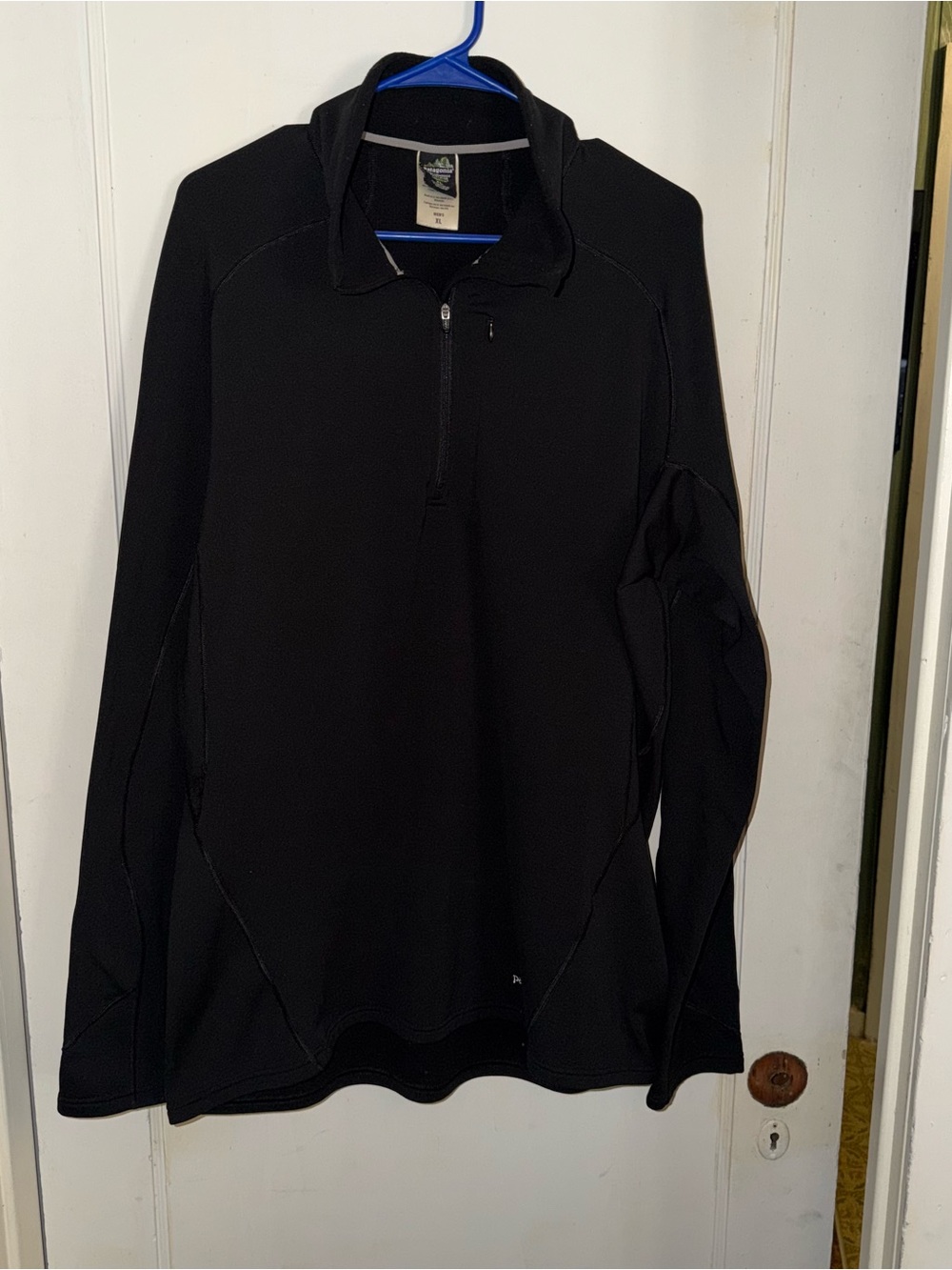 Patagonia Capilene 1/4 Zip Mens XLarge Black Base Layer Performance Pullover